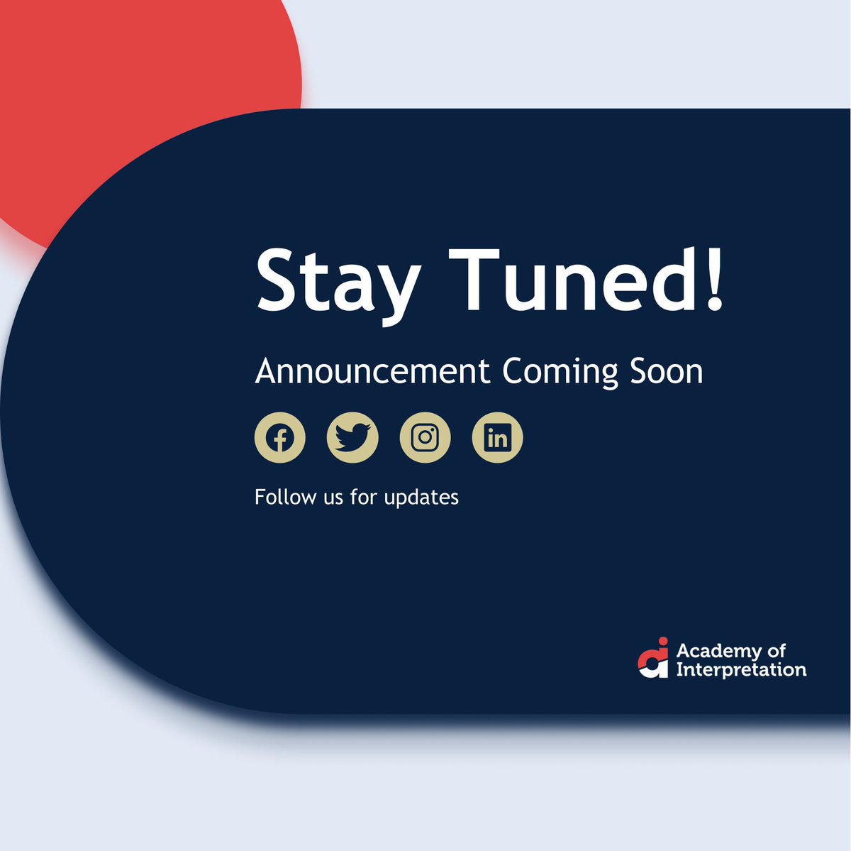 Make sure you're following us- we have big news coming your way soon!

#aoi #academyofinterpretation #onlinelearning #interpreters #education
