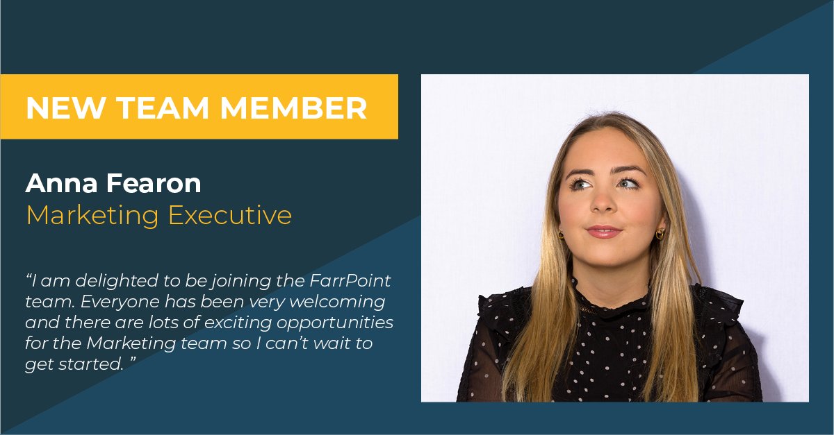 farrpoint's tweet photo. We're delighted to welcome Anna Fearon who has joined FarrPoint as a Marketing Executive. We look forward to working with her and for many exciting marketing opportunities to come.

We have two more vacancies to fill. Visit https://t.co/5tYPTPndCo to find out more.

#telecoms https://t.co/uK6N6mMsN4