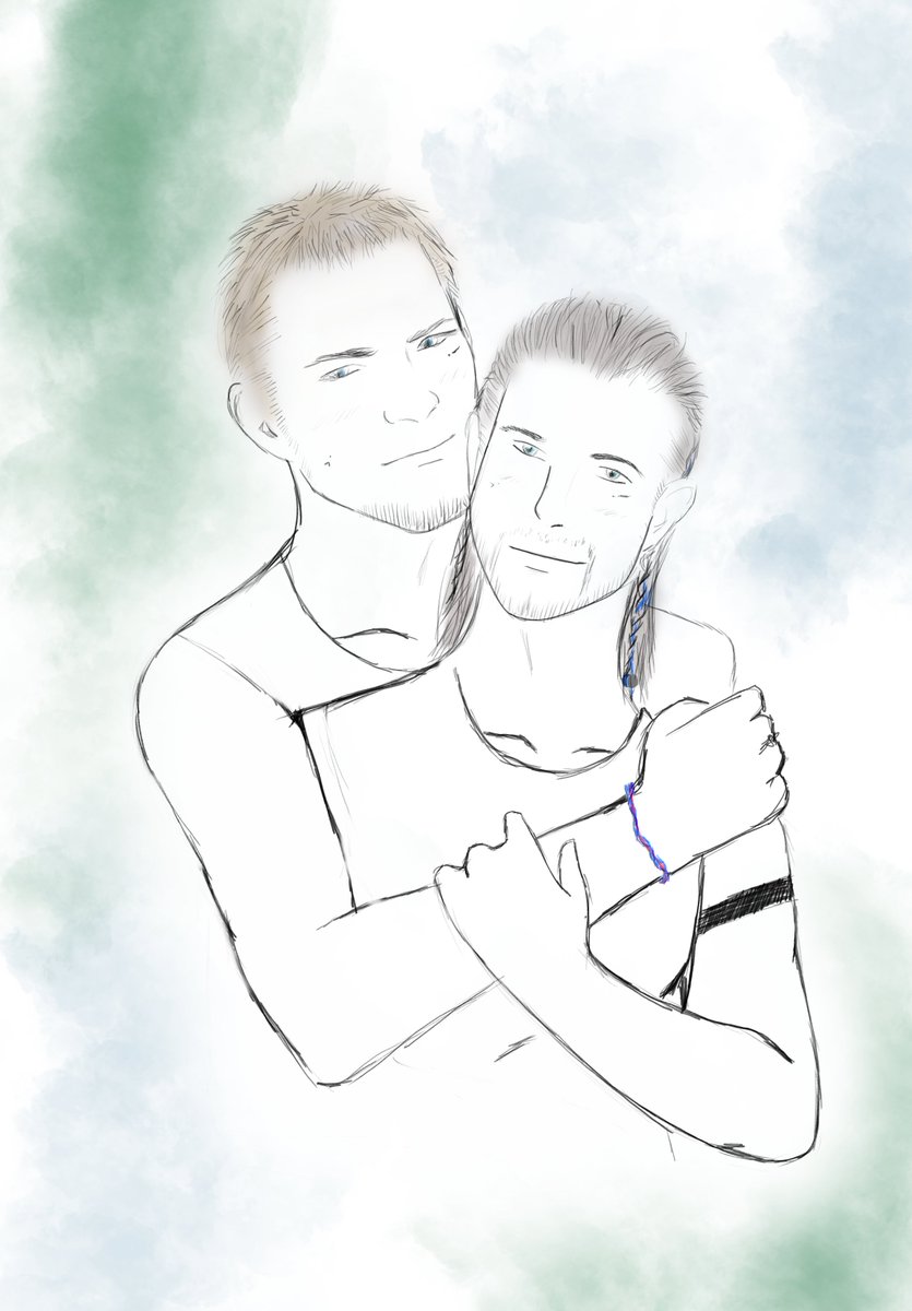 Mara_Bliss's tweet photo. #cornyx for @Data_HEX it was their second wedding day, when Cor finally received his family tattoos. It was a joy to create this for you! I love them! #finalfantasyxv #ffxv #corleonis #nyxulric #commissions #kingsglaive https://t.co/R3lZXN2eLF