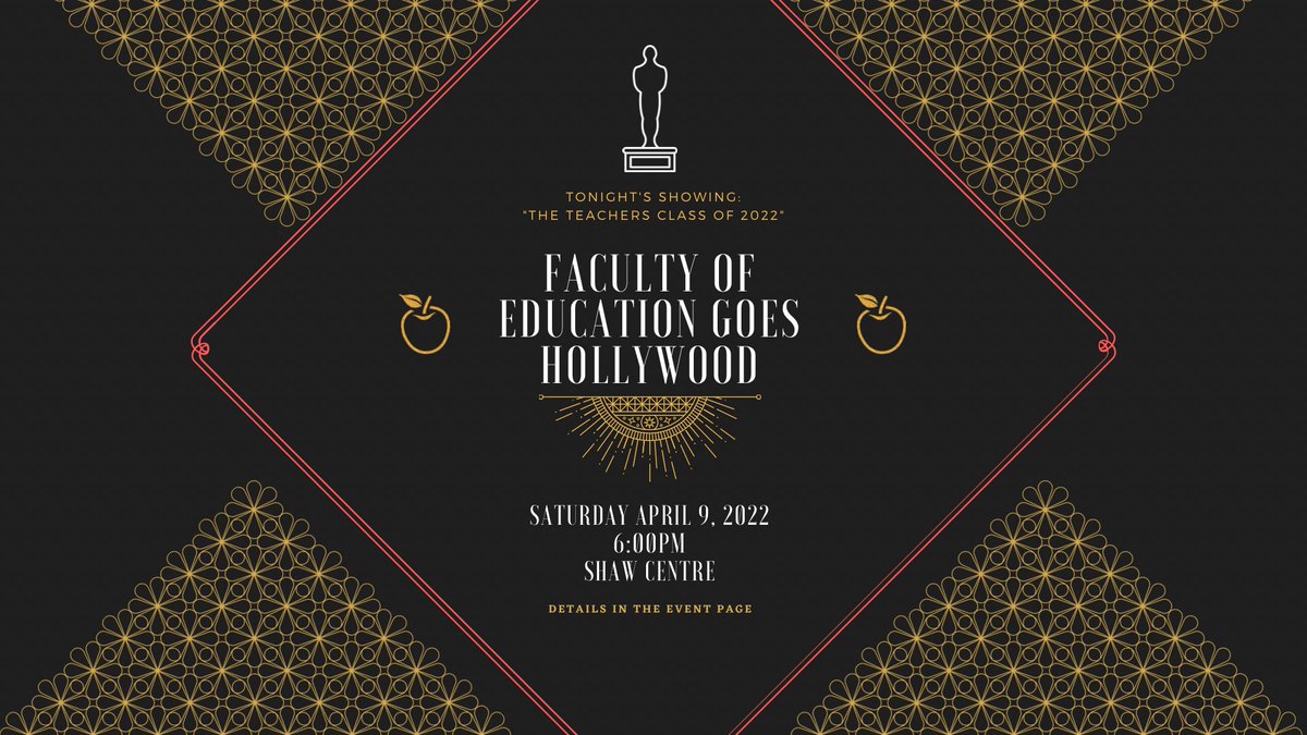 FESA invites all B.Ed. Students at <a href="/uOttawaEdu/">uOttawa Education</a> to the 2022 Gala: FESA Goes Hollywood! 🎬
<a href="/CSHUOttawa/">@CSHUOttawa</a> <a href="/cL2cohort/">uOttawa L2 Cohort</a> @GlobalEdUOttawa <a href="/iciuottawa/">ICI Uottawa #iciUo</a> <a href="/uOttawaUrban/">uOttawa Urban Cohort</a> 

This is an event you DON’T want to miss! ✨ Get your tickets NOW! 👇
fb.me/e/4gEAN2dyL