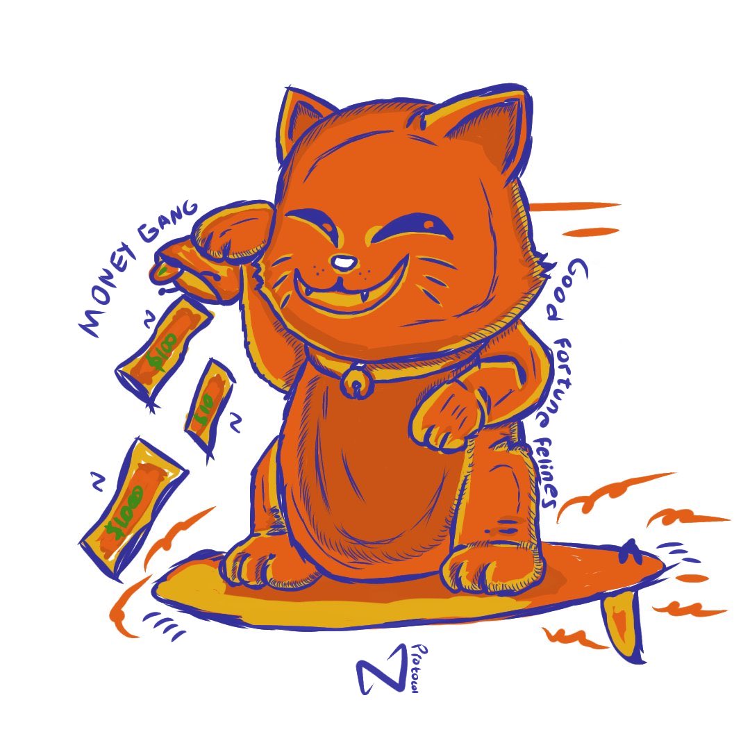nekotoken_xyz's tweet photo. 2. Lots of cute Good Fortune Feline fan art π»
#GoodFortuneFelines $NEKO https://t.co/V14sTRxwPv