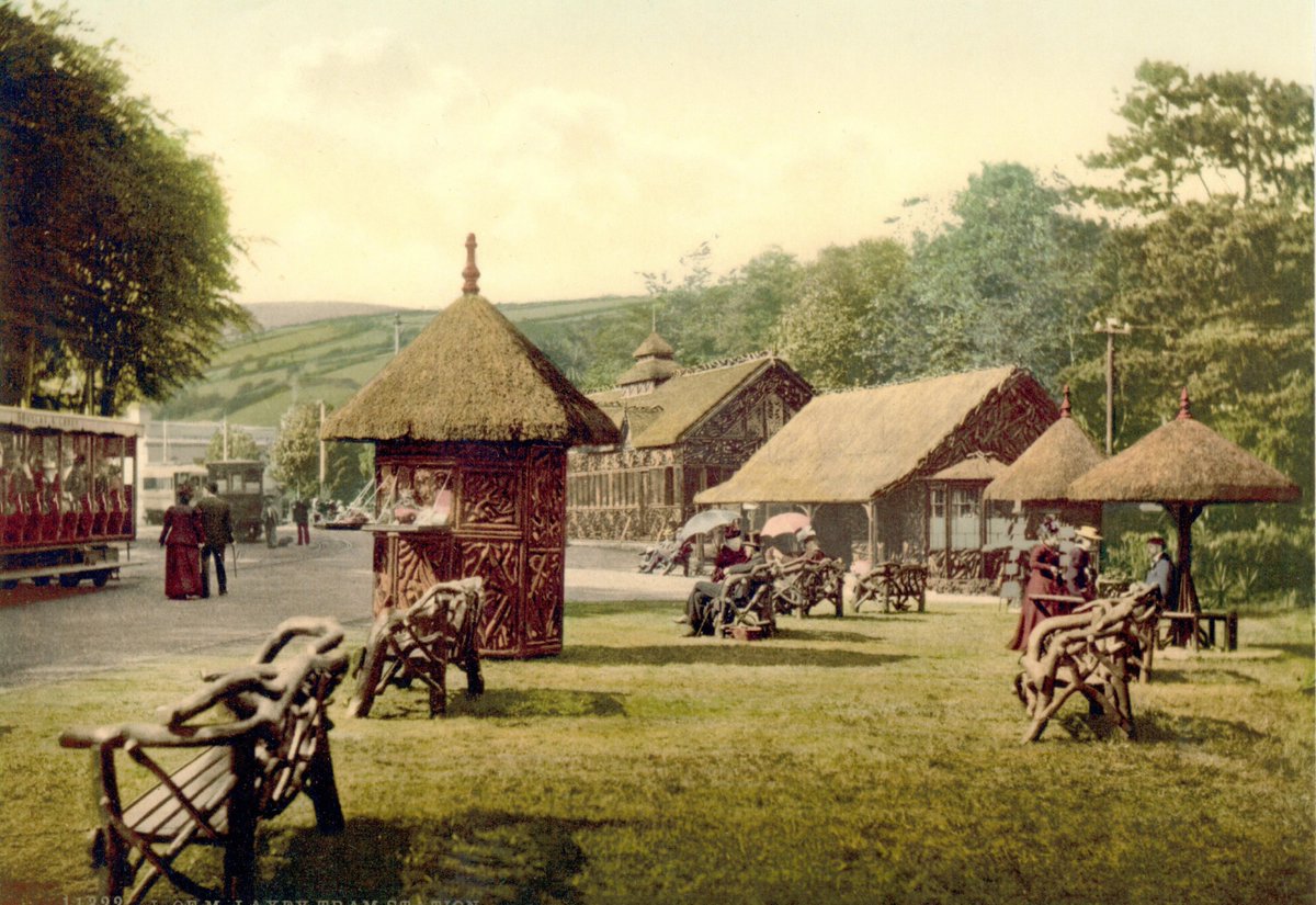 SeasideFerry's tweet photo. The #Manx Electric Railway Co made this rustic style their own as can be seen in the 3 buildings at Laxey, below right. The ticket office at #Dougals is still in use today #isleofman https://t.co/8xGTz5OrwI