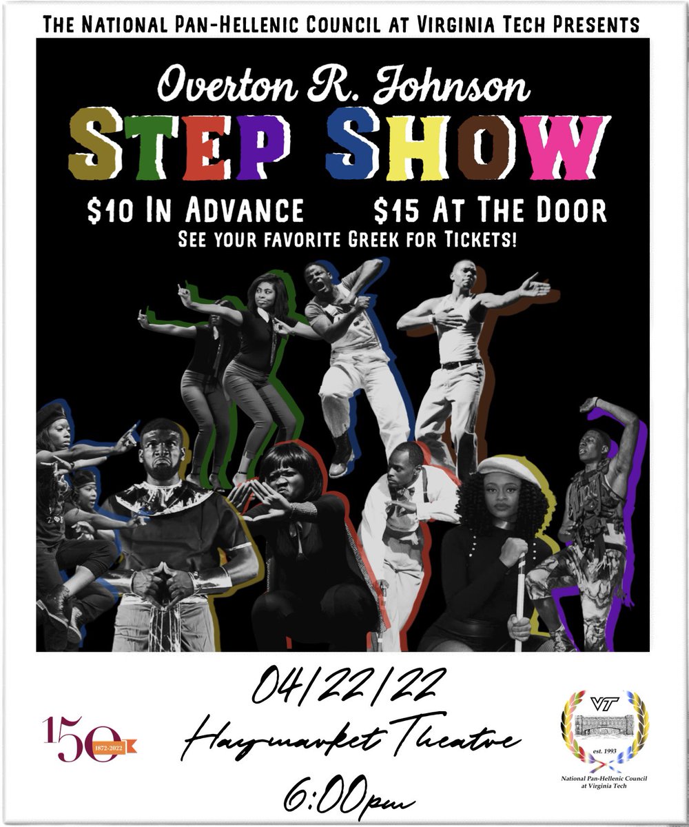 TIAlphas1906's tweet photo. Mark your calendars! The Annual Overton Step Show is BACK. April 22nd, 6pm at Haymarket Theatre located in Squires Student Center!

In 1923, Overton R. Johnson, a member of Phi Beta Sigma Fraternity, Inc., became the first African-American faculty member at Virginia Tech. (1/2) https://t.co/V1uvzBQEPY