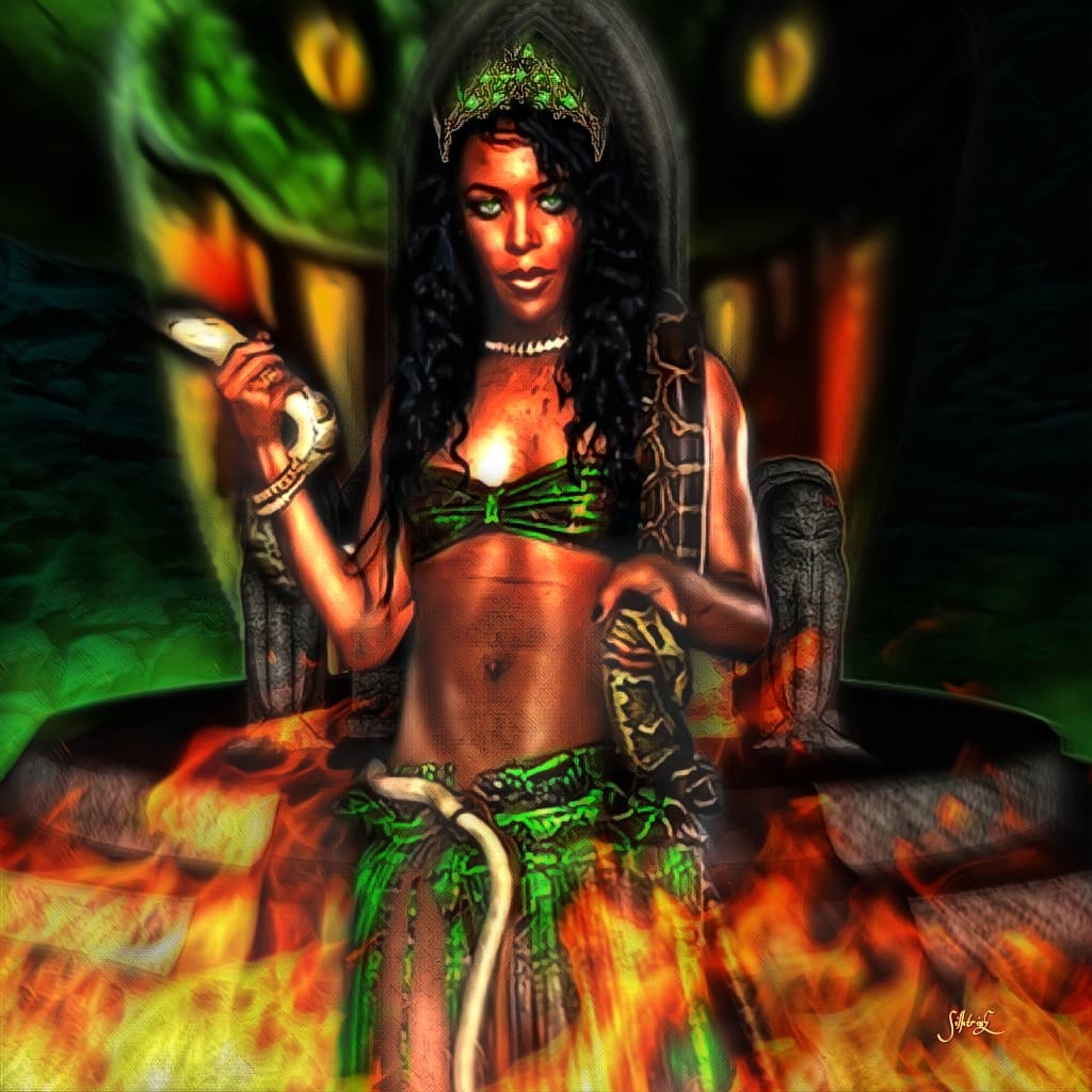 SilktrixE's tweet photo. This Art piece will always be my favorite Aaliyah moment ‼️🐍

Iconic‼️🔥

Art by me: @SilktrixE https://t.co/xyry0Tazqf