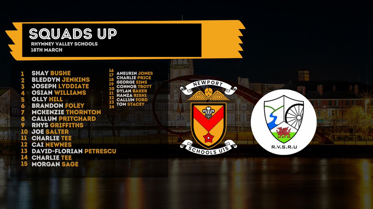 Team News |

Tomorrow we once again face <a href="/rhymney_valley/">Rhymney Valley Schools Rugby</a> in the final round of this stage of the <a href="/dewar_shield/">Dewar Shield</a> programme! 

Keep your 👀 peeled for further details! 

⚫️🟠