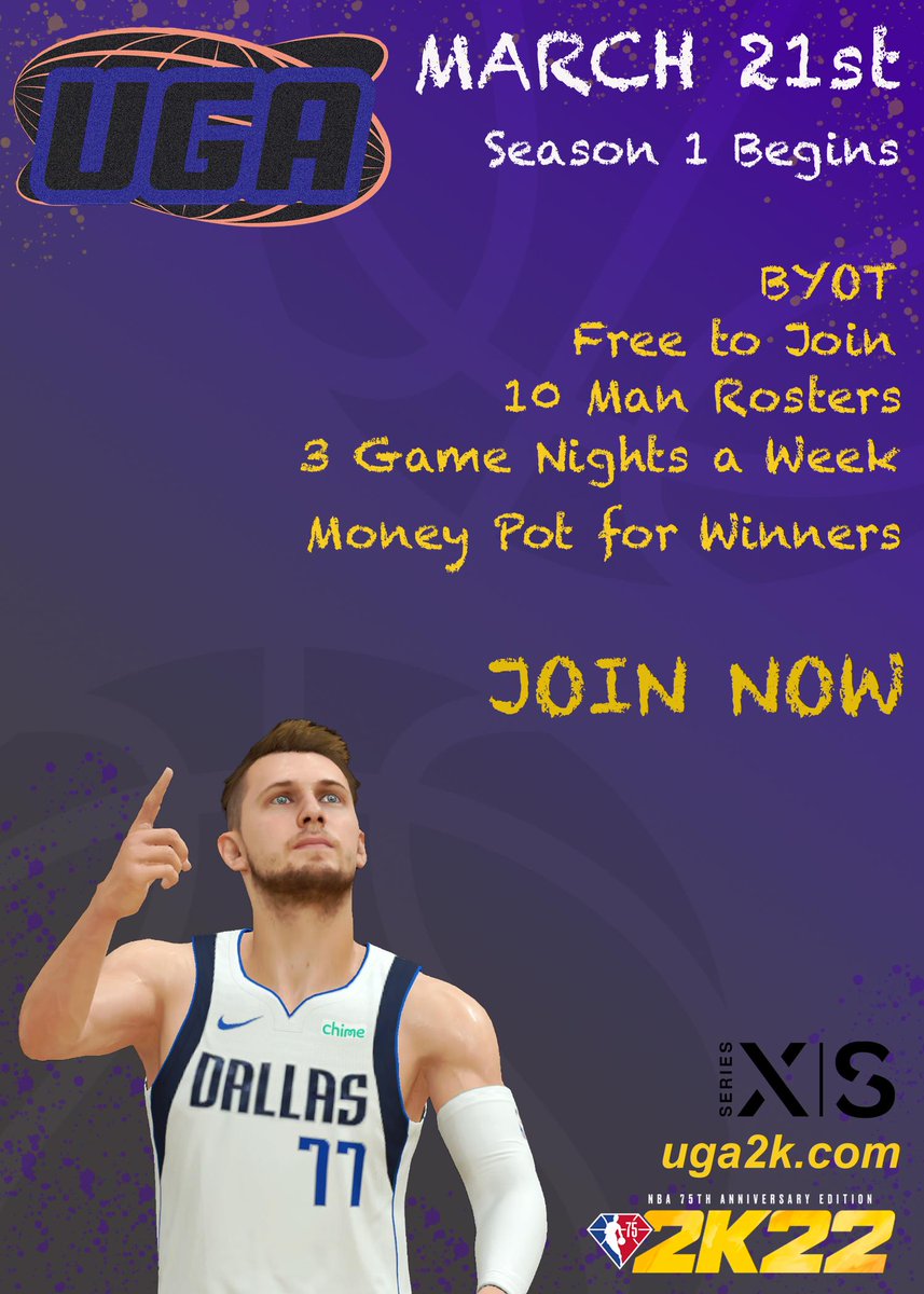 🏀UGA still has some slots open for Season 1🏀
🚨Registration closes tomorrow! Don't miss out!🚨
uga2k.com 
<a href="/UGAPROAM/">UGA PROAM LEAGUE</a> <a href="/2kProamFinder/">2k Park/ProAm Finder</a> <a href="/TournamentSquad/">2k Tournament & Squad Finder</a> @2KCrewFinder <a href="/2KFreeAgency/">🚨📊 FADEZ THE TRADER 💈🚨</a> <a href="/2kDiscord/">SQUAD FINDER | NBA2K25 LEAGUES</a>