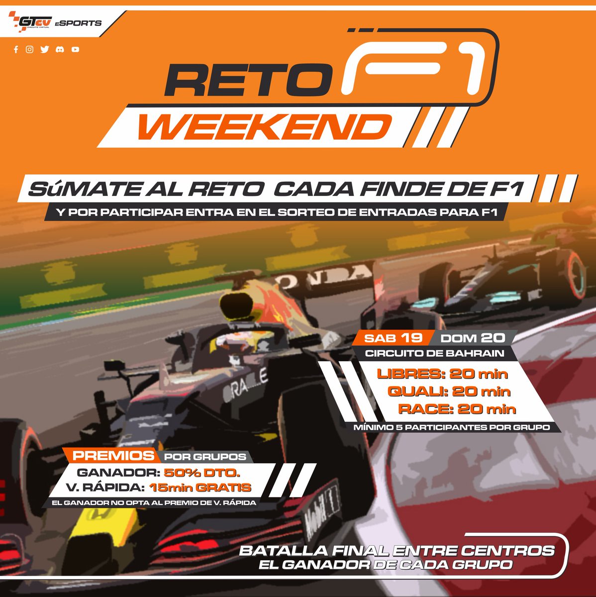 GTCcaceres's tweet photo. #NOVEDAD🏁 RETO F1 WEEKEND 🏁
.
Sumate al reto cada fin de semana de #F1🏎️ ¡Solo por PORTICIPAR entra en el SORTEO de entradas para la F1😱😱😱. ¡A mayor participación, mayor probabilidad de ganar!🔝👌 https://t.co/OOFQfJn3h2