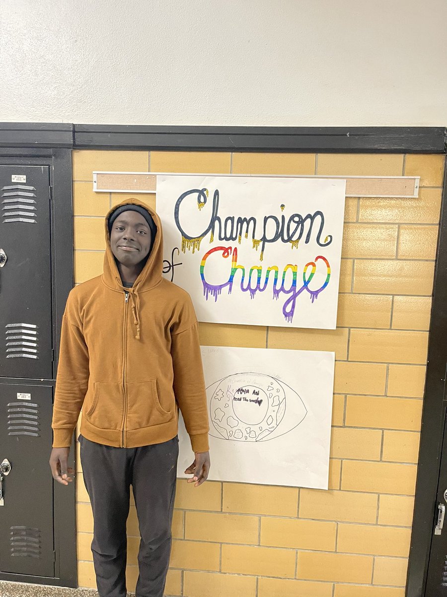 GuidingFMS's tweet photo. Shoutout to our top three poster winners from our champions of change contest. It was a very touch decision. We are missing one student gone to StuCo. Way to go @FMS_Hornets  @BethHouf @plybon58 @Shorstmeier @BurfieldChelsea https://t.co/wuUV4hVjC1