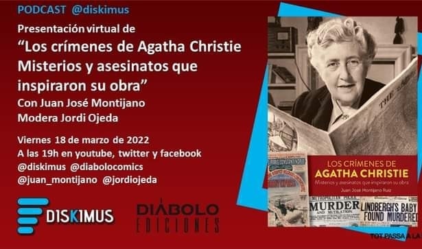 Si os apetece conocer todos los secretos que giraron en torno a la figura de la reina del crimen, mañana os espero para enseñaros su vida y su obra,  gracias a mi nuevo libro publicado por <a href="/Diabolocomics/">DIÁBOLO EDICIONES</a>. #agathachristie #crimen #novelanegra #noir #poirot #missmarple.
