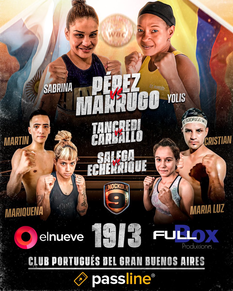 FullBox_Produc's tweet image. TÍTULO MUNDIAL CMB EN JUEGO!!
🇦🇷 Sabrina Pérez 🆚 Yolis Marrugo 🇨🇴
