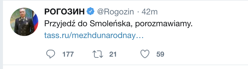 iamAnnaMizina's tweet photo. that's insane how far #Russia can go. every person in #Poland remembers how their highly respected president was killed
@CNN @Reuters @nytimes @FoxNews @christogrozev pls, time to refresh that story
#StopPutinNOW #StopRussia #LenKachinsky https://t.co/coCGJYzlPd