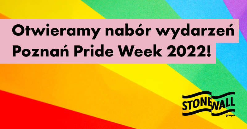 Poznań Pride Week 2022 i Marsz Równości w Poznaniu nadchodzą wielkimi krokami! W dniach 25.06 - 3.07 Poznań znowu stanie się tęczowy 🏳️‍🌈

Chcesz mieć wpływ na to, jak wygląda nasza impreza? Wypełnij formularz i zgłoś wydarzenie!

forms.gle/UQoYQmzGTzCXsf…