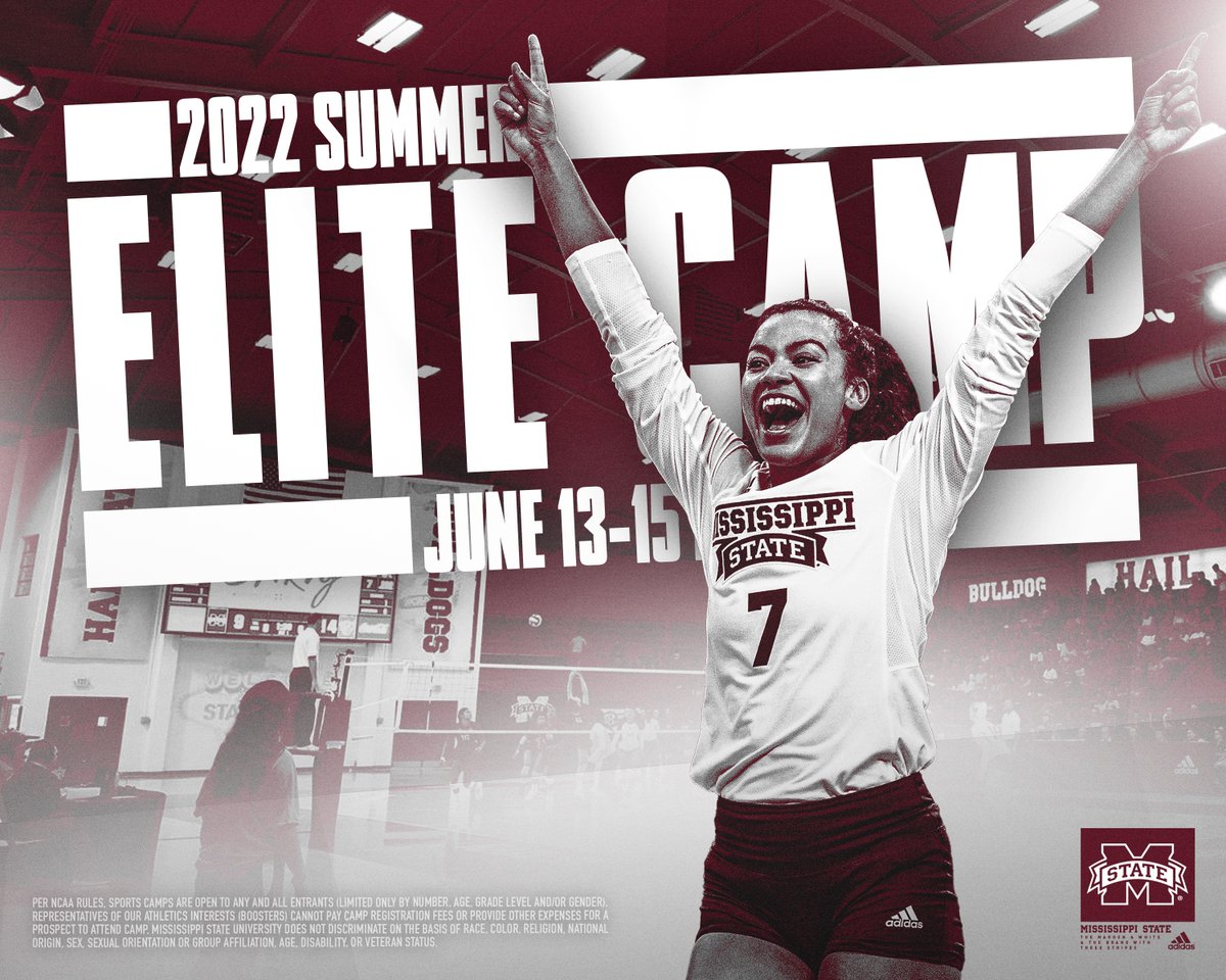 HailStateVB's tweet photo. Put it in your calendar☀️🏐

𝘛𝘰 𝘳𝘦𝘨𝘪𝘴𝘵𝘦𝘳 𝘧𝘰𝘳 𝘰𝘶𝘳 𝘌𝘭𝘪𝘵𝘦 𝘊𝘢𝘮𝘱:
https://t.co/0sFn17tiiJ

📅 June 13-15 
📍 Newell-Grissom Building
◾️ Grades 9th-12th 

#HailState🐶 https://t.co/L0DQwQQysb