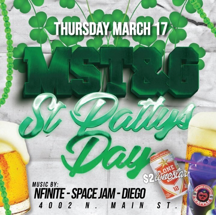 rgonza1970's tweet photo. Happy Saint Patty's Day Razita, our first lwbc ride back &amp; rain would be coming our way right when we're taking off. We're playing it by ear guys and will keep everyone posted. Our midpoint will be Main Street Grill 4002 N Main @mainstreetgrill $2 Lone Stars with a full kitchen https://t.co/GiLDKXZqrA