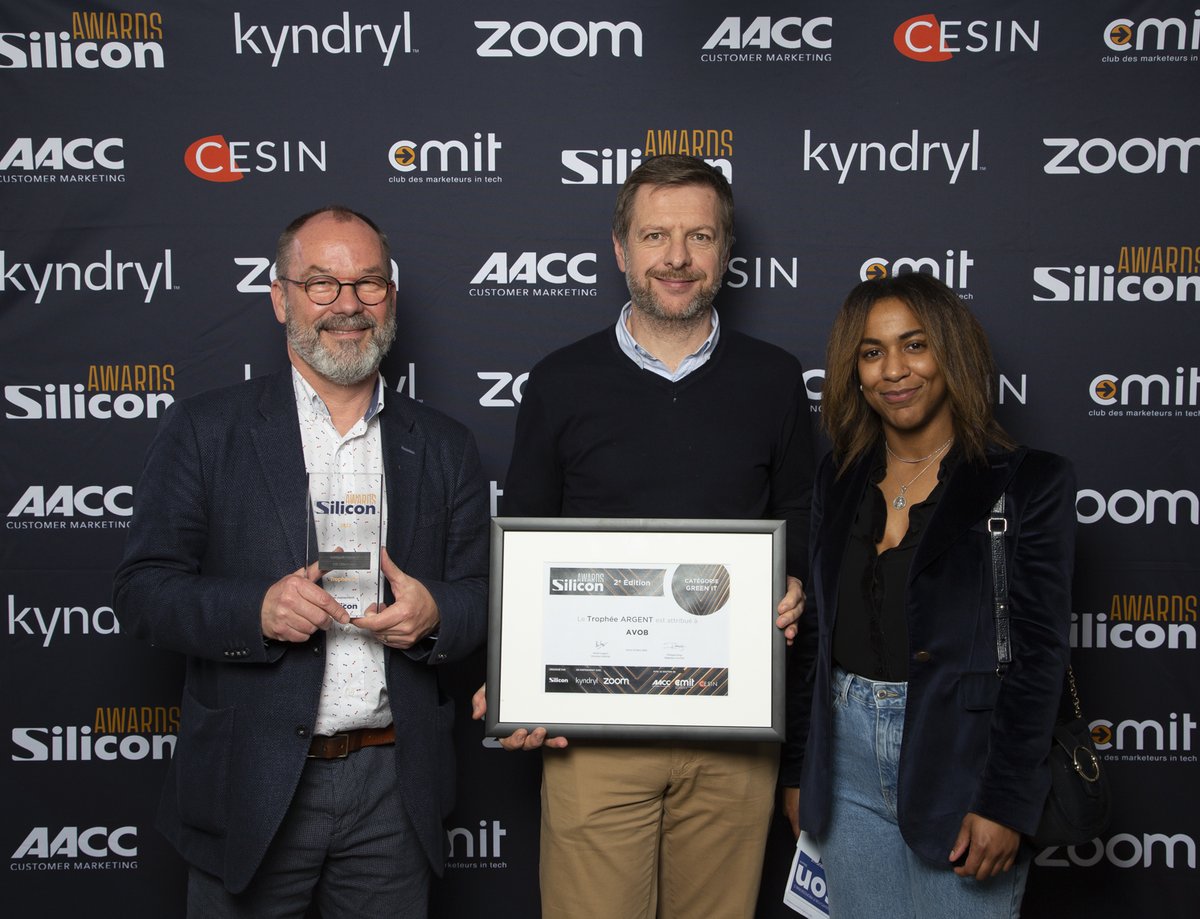 AVOB's tweet image. Nous sommes extrêmement fiers de vous annoncer que #Avob a gagné  la médaille d'argent dans la catégorie #GreenIT pour notre solution d'optimisation des parcs informatiques  à #SiliconAwards  🏆.

#accelerationdigitale #ecology #greenIT #alternativeenergy #energymanager