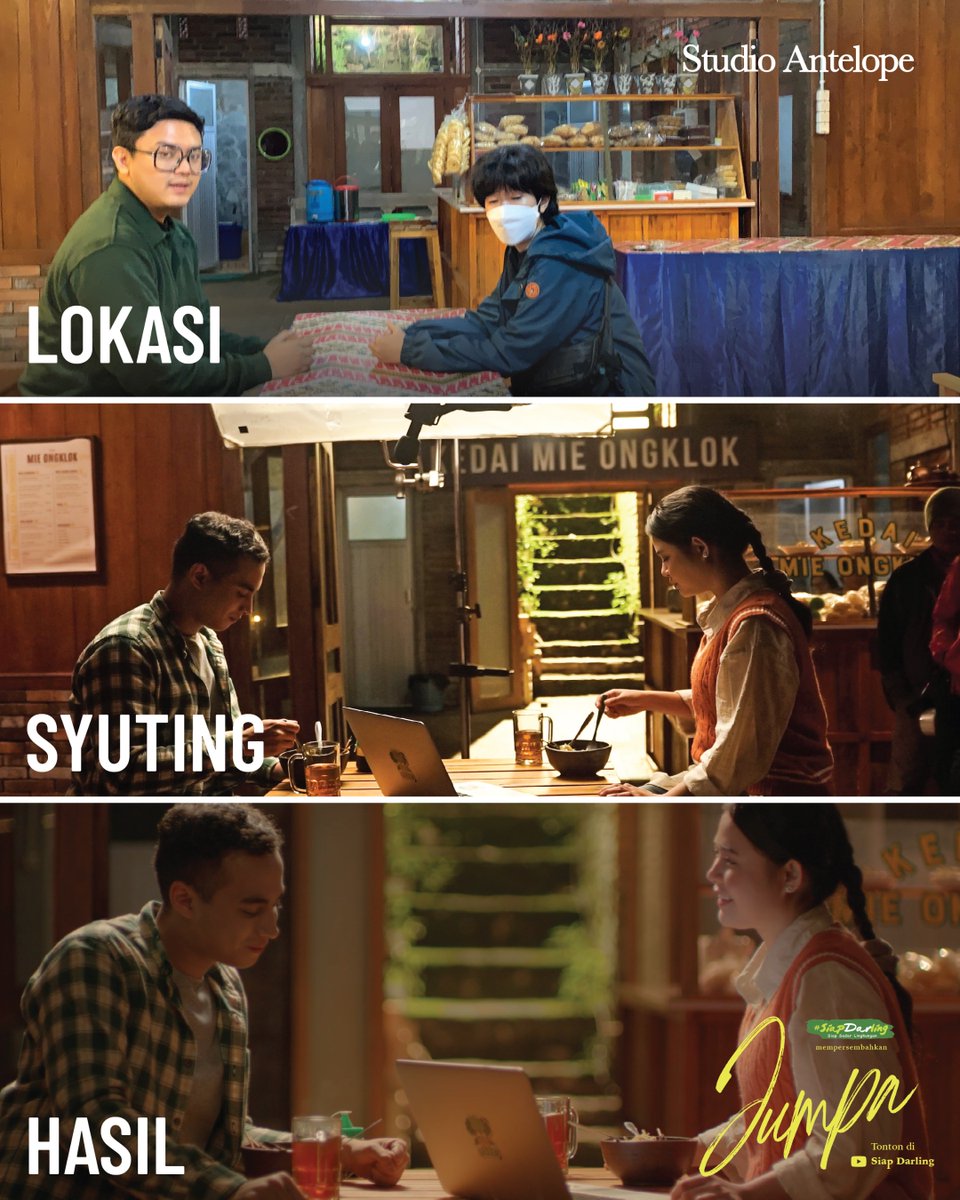 studioantelope's tweet photo. Set kedai mie ongklok ini jadi salah satu set yang ikonik di web series 'Jumpa'.
Pasti sepakat kalau tonenya berasa adem bener yak.
Jangan lupa web series 'Jumpa' bakal rilis tiap hari Minggu, hanya di kanal Youtube Siap Darling!
#JumpaSeries
#SiapDarling
#CandiDarling https://t.co/Zu2cvOwubB