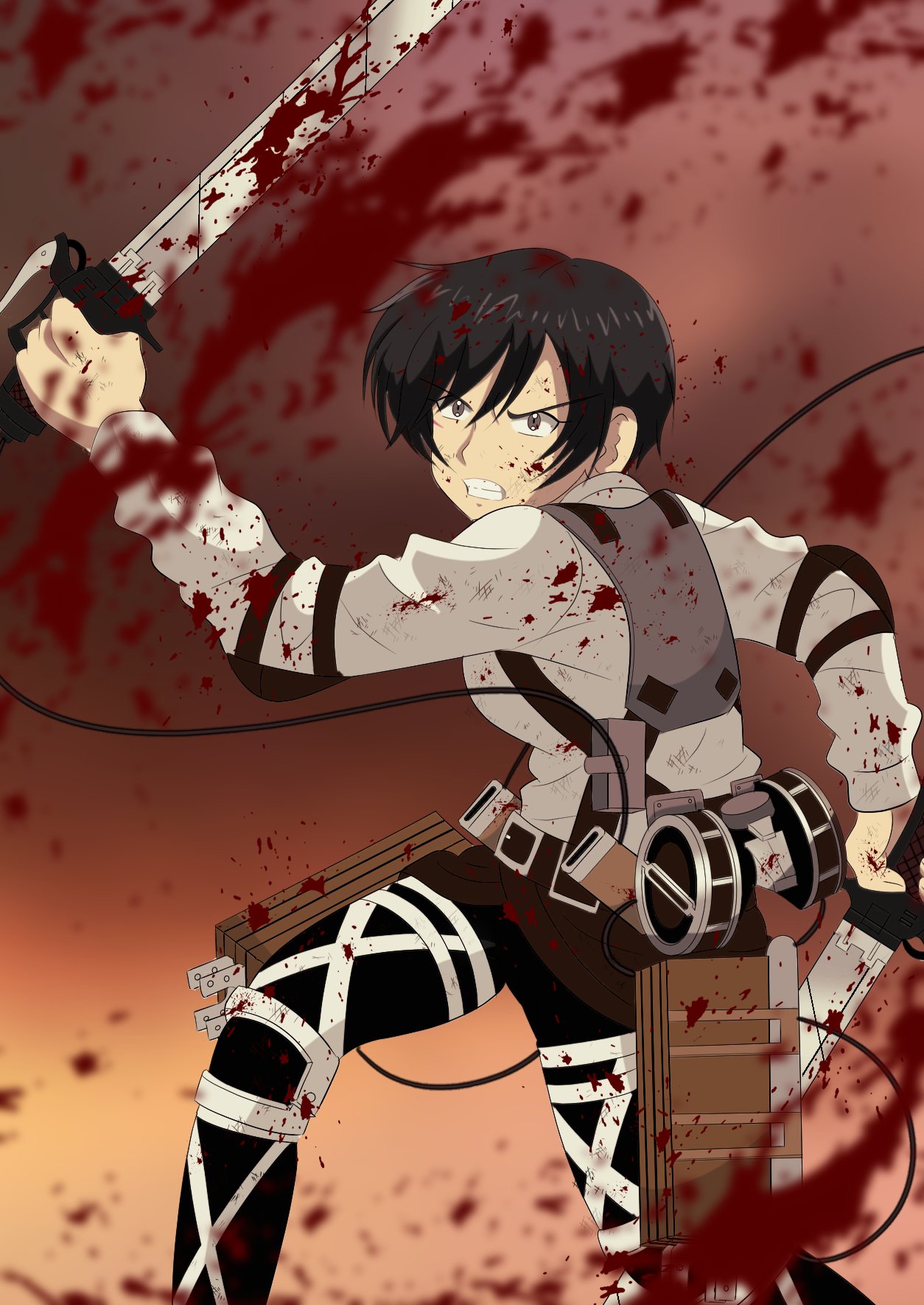 市原仙人 進撃の巨人ファイナルシーズンのミカサ アッカーマンを描きました ミカサを描くのは2回目です 少し疲れました でもいい勉強になりました この作品はフリー素材と背景を使用してます イラスト 絵描きさんと繋がりたい イラスト好きな人
