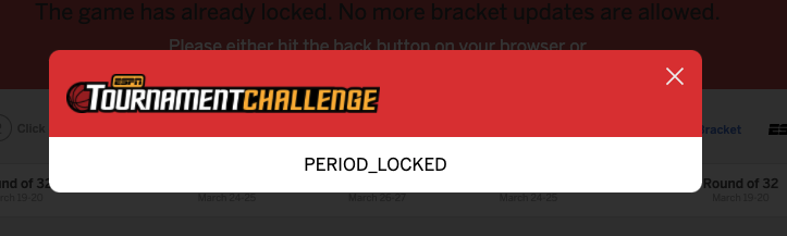 dstock01's tweet photo. hey @espn - I really can't fill out a bracket 5 hours before tip? https://t.co/cBb7pUKsHK