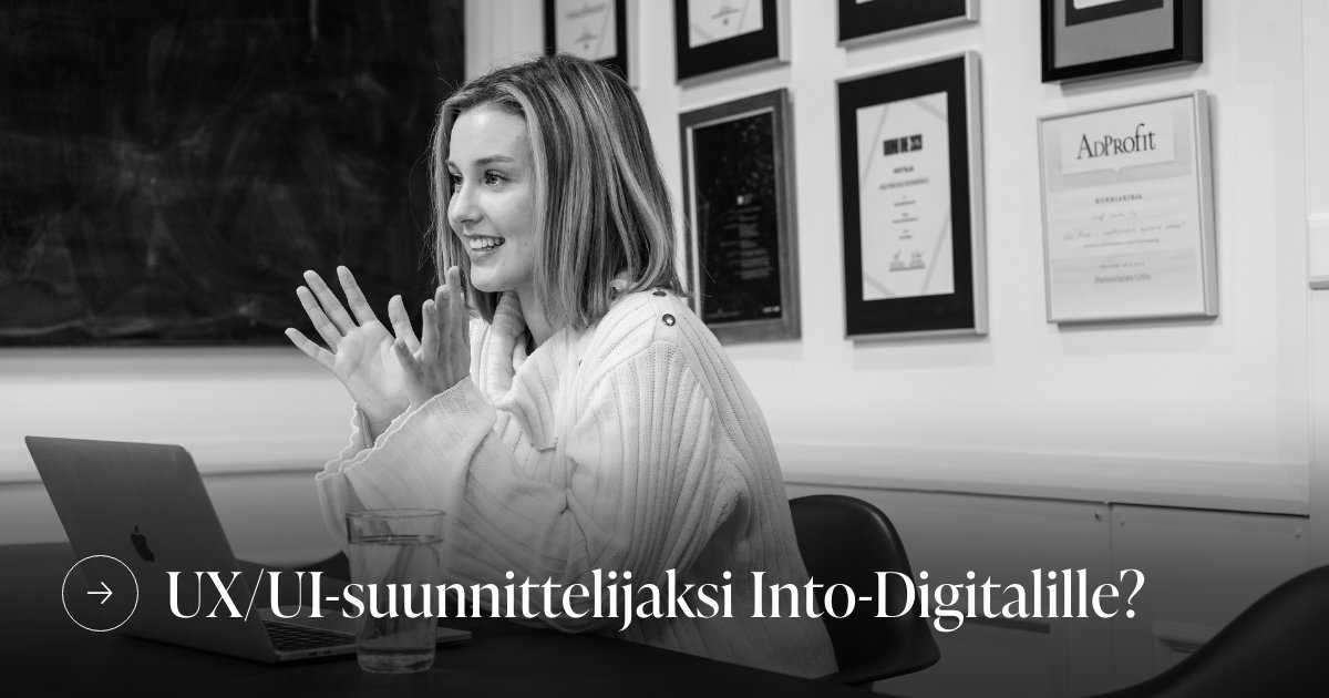 IntoDigitalFi's tweet image. Moi UX/UI-suunnittelija!
Kiinnostaako verkkopalveluiden maailma? Etsimme jo hieman kokemusta kartuttanutta tyyppiä laittamaan luovuutensa likoon ja suunnittelemaan asiakkaillemme käyttäjälähtöisiä verkkosivuja ja -kauppoja.

➡️ into-digital.fi/ura/