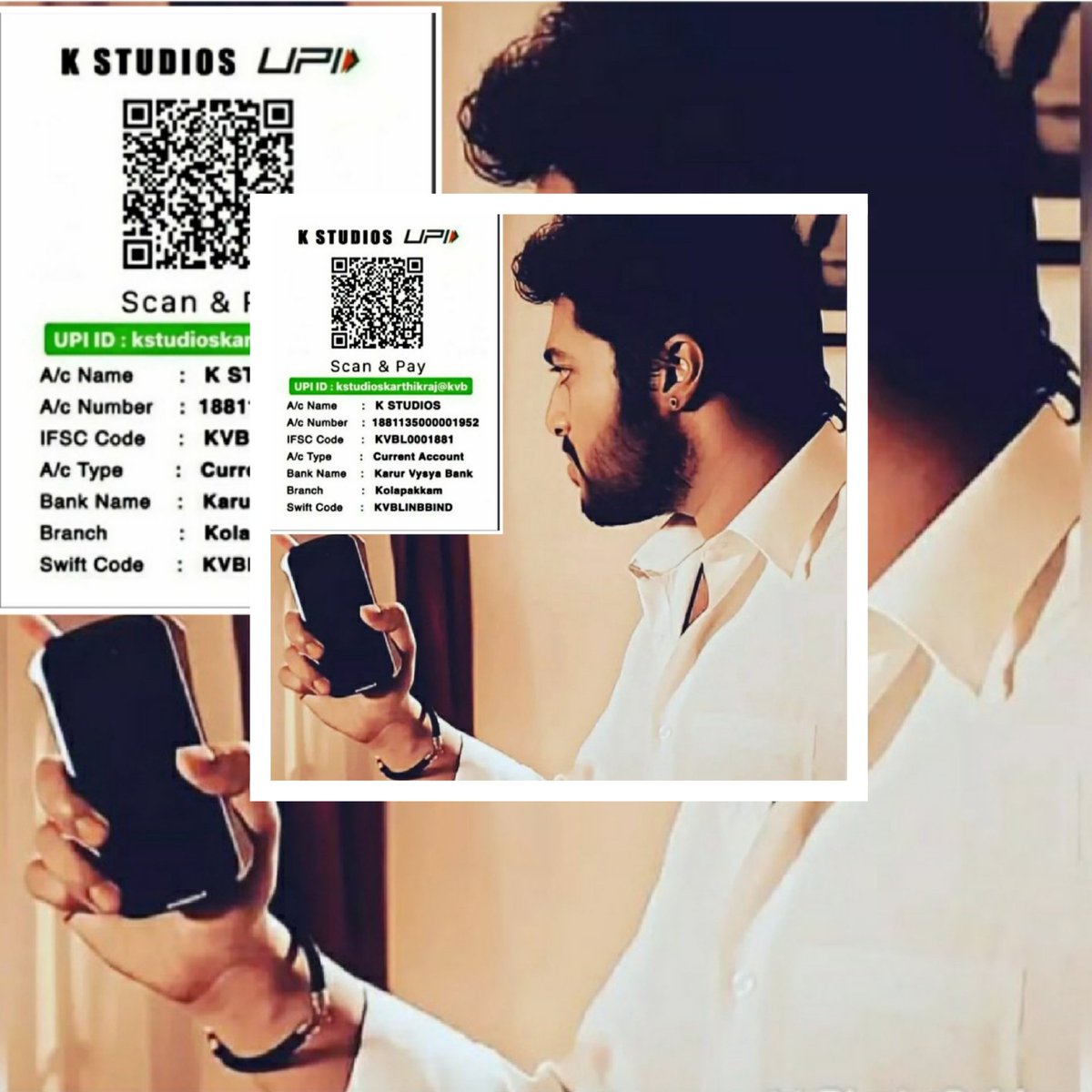 karthikfan21's tweet photo. Pls continue ur contribution &amp; support still end up our dream project of KSTUDIOS and our king KARTHIKRAJ. Also watch our AP TALE TIME YT Channel videos with ads for more contribution to our KSTUDIOS.#karthikraj #kstudios #supportkarthikraj #supportkstudios #westandwithkarthikraj https://t.co/h7Flet9yFF