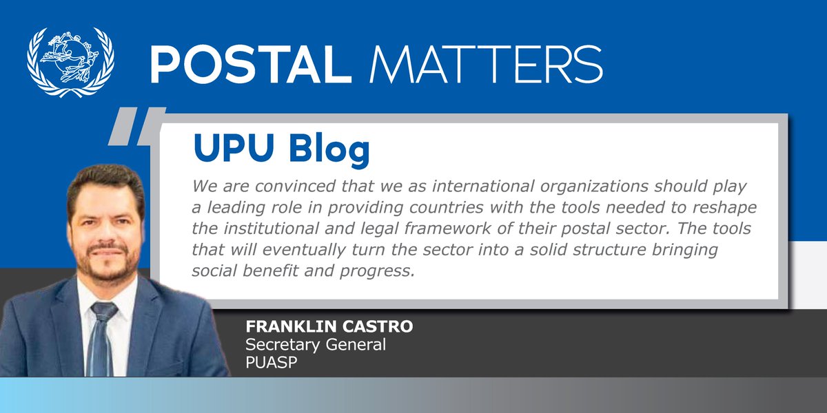 UPU_UN's tweet photo. #PUASP’s Regulatory Affairs Committee – A step forward in postal regulation & reform📄
✍️In our new #blog, Franklin Castro, SG of @Union_UPAEP, reflects on the importance of a comprehensive approach to #PostalRegulation.
Exclusively on #PostalMatters👉https://t.co/yMbjRItFQW https://t.co/K1r5ppclhS
