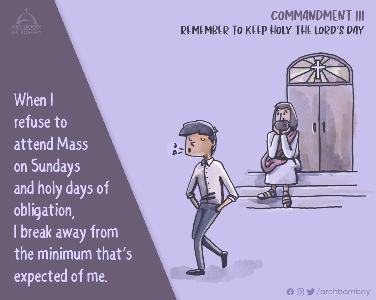 archbombay's tweet photo. An Examination of Conscience: The Ten Commandments.
#Commandment3 #Jesus #Catholic https://t.co/btWXRwZvIl