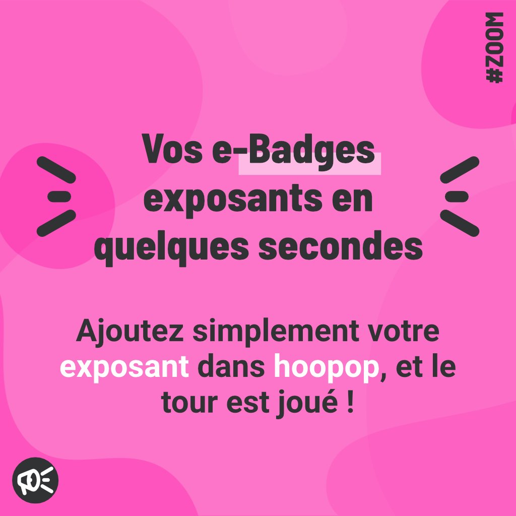 Marre d’imprimer des badges exposants pour votre #salon ? 😫

La solution : Utiliser hoopop pour les digitaliser !
En plus de gagner du temps ❤️ la #planete vous dira merci ! 🌍

Direction votre espace organisateur pour commencer 👉 swll.to/mqTHp5W