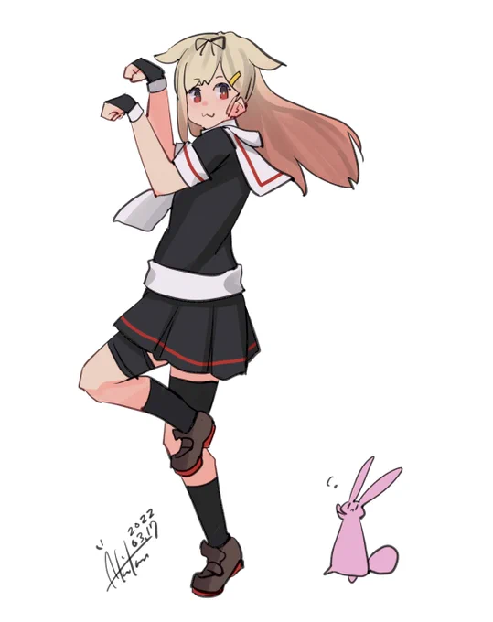 夕立『ぽいっ!』
#艦これ版深夜の真剣お絵描き60分一本勝負
#艦これ版真剣お絵描き60分一本勝負_20220317
#艦これ #夕立 