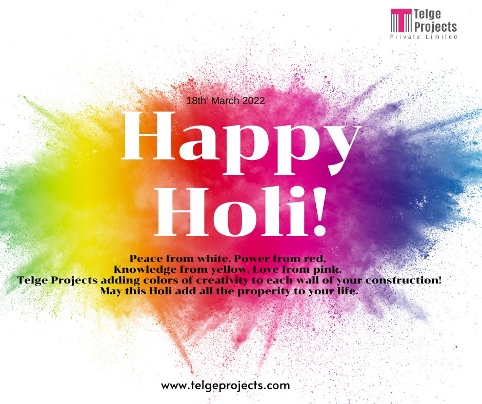 ProjectsTelge's tweet photo. May the festival of colors brighten your life with happiness, health ,success and you all are blessed with peace and prosperity. Wishing you all a very Happy Colorful Holi 2022.
#happyholi2022🌈🔫#holifestivalofcolours 🎨🖌️#Holi2022💥 #Safeholi🙂#Telgeprojects #TPPL #BIM https://t.co/vuQyGZfmSo