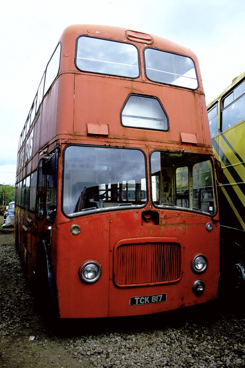 Another former Ribble bus residing at Chepstow in 2002 was PD3 1817. This was one of the last in service, being withdrawn at Morecambe depot when conductor operation ended in 1981.