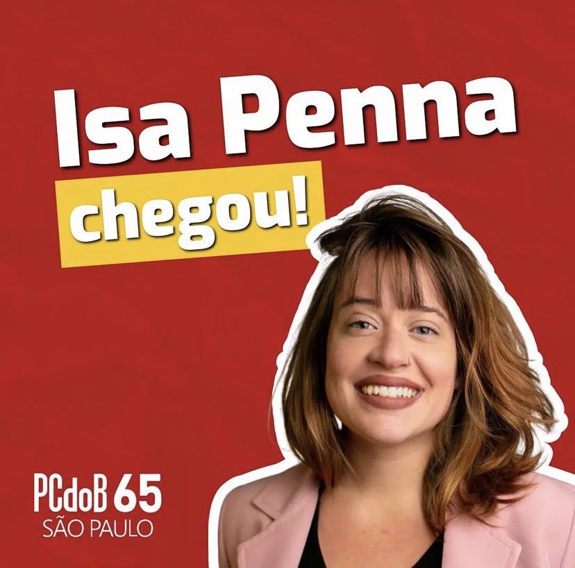 renildo's tweet photo. Que novidade boa! Recebemos a filiação da deputada estadual @isapenna em SP. Ela veio do Psol. É um orgulho para o PCdoB ter entre seus quadros essa parlamentar combativa, ícone na luta das mulheres por mais direitos. Seja muito bem-vinda! #isachegou #vemproPCdoB https://t.co/jXHPCbvORB