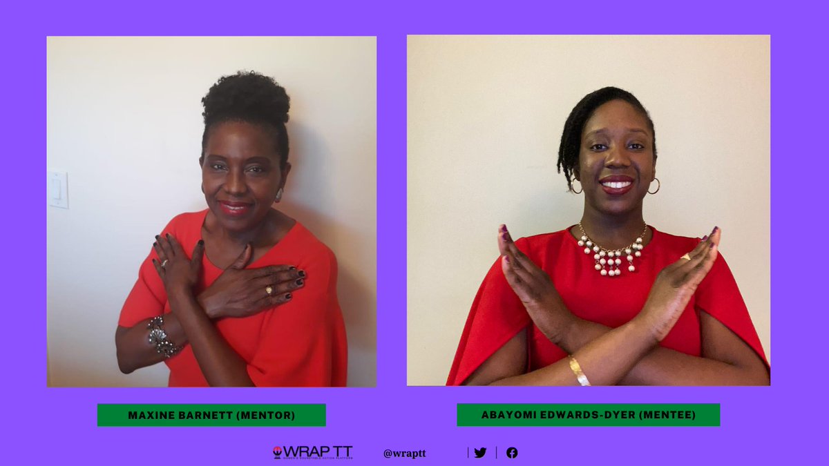 wraptt's tweet photo. In keeping with the BreakTheBias campaign, we wish to spotlight a thriving mentor-mentee relationship arising from the Mentorship Programme currently hosted by WRAP TT's Mentorship pillar.
To learn more, email us at ismena2020@gmail.com.
#BreakTheBias #WRAPTT #womenshistorymonth https://t.co/wxz3d8n3dK