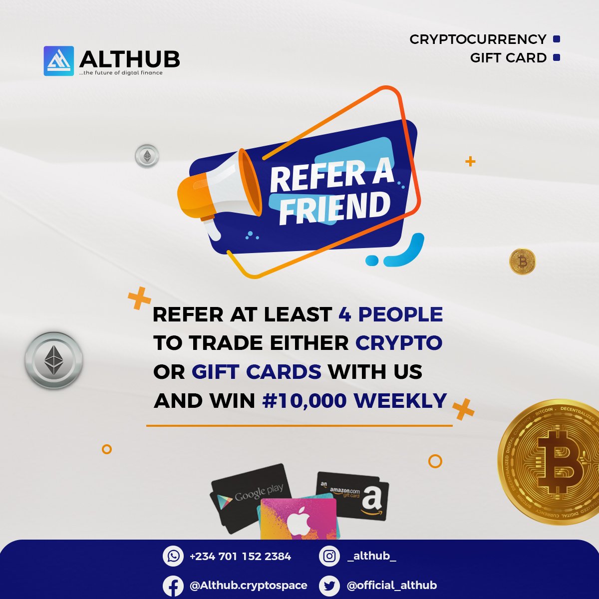 officialalthubs's tweet photo. Are you staying at home because of #ASUUstrike with nothing to do?? Fret not you can actually earn from the comfort of your own home!! Join our #ReferAndEarn contest.
#althub #Bitcoin #nft #Naija https://t.co/DX5B05sIzp