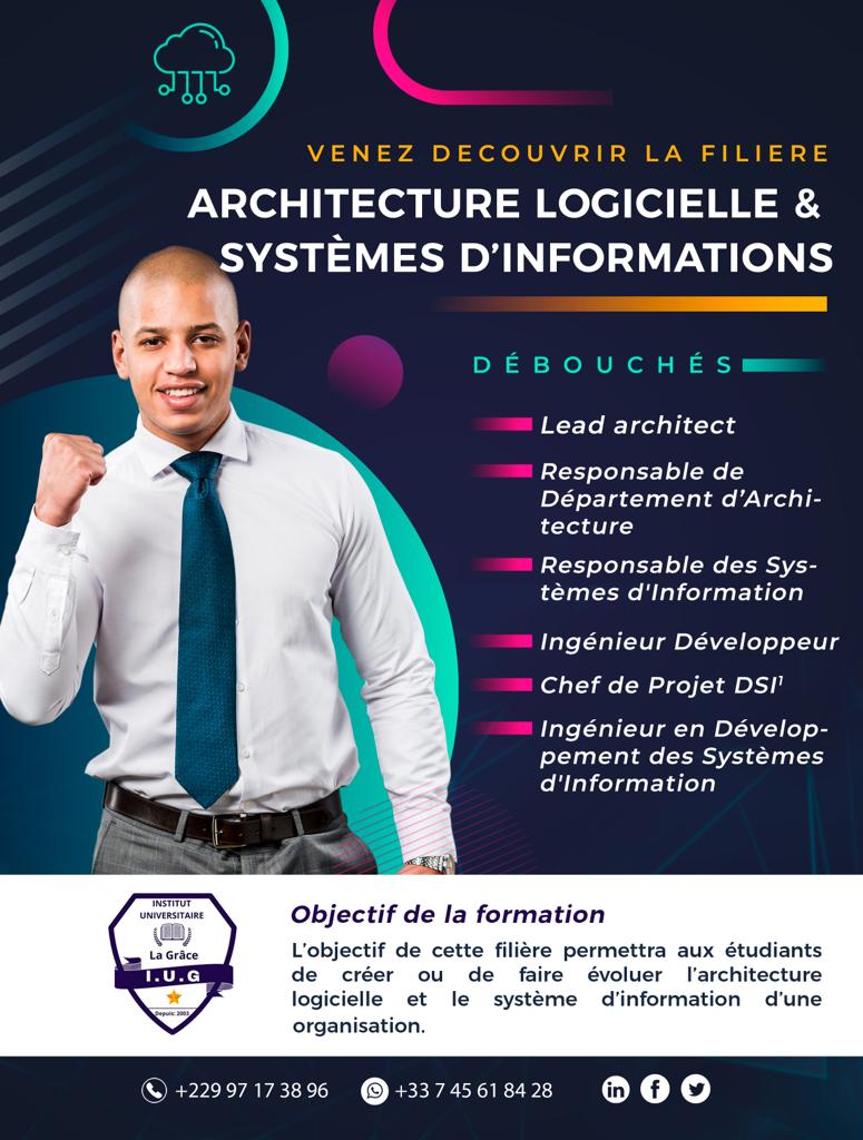 IUG229's tweet photo. [Nos Formations 💻]

Decouvrez notre filière: Architecture logicielle &amp; Systèmes d’informations

L’objectif de cette dernière est de permettre aux étudiants de créer ou de faire évoluer 
l’architecture logicielle et le système d’information d’une organisation. 

ique https://t.co/O3P9hXikzZ