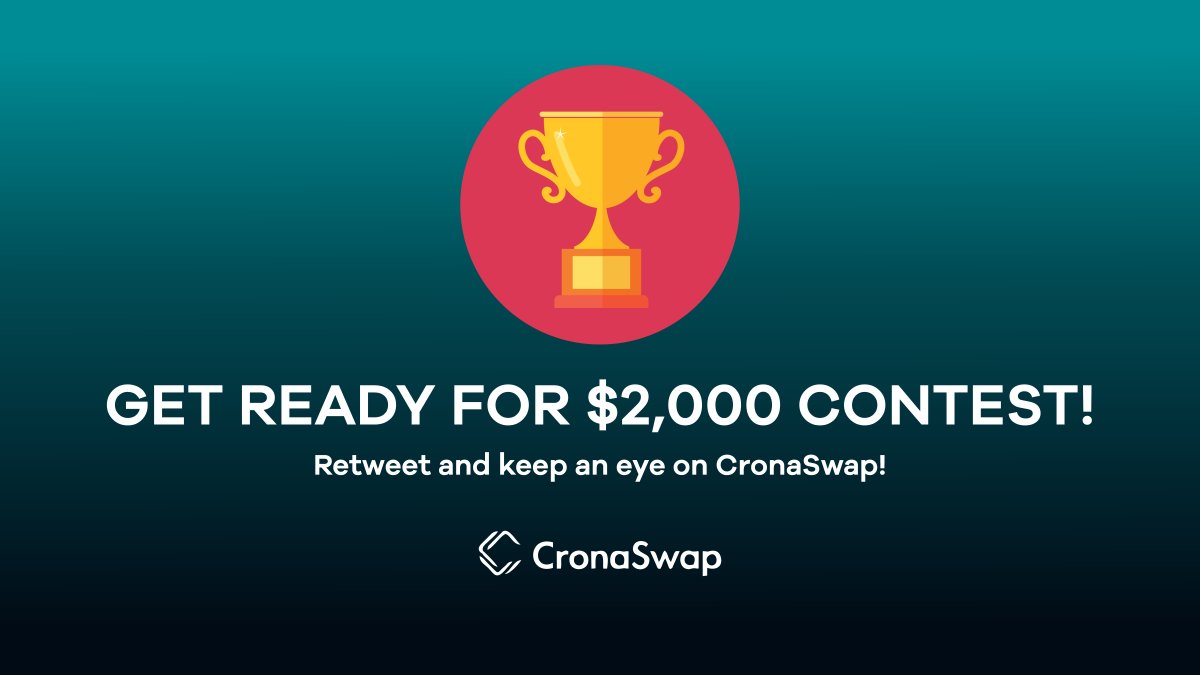 🏆🎁 CONTEST WITH $2,000 PRIZE IS COMING!! 🎁🏆

🤫👀 Follow <a href="/cronaswap/">CronaSwap 🔥 #Cronos</a>, retweet this, and keep an eye on us👀

#Cro #Crono #CronaSwap