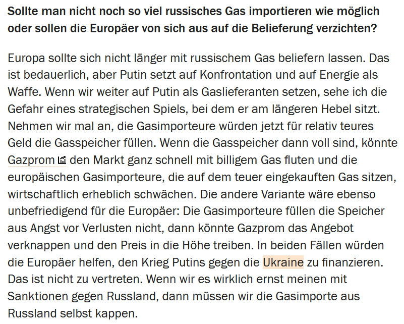 Ökonom und PIK-Direktor Ottmar Edenhofer im Handelsblatt-Interview: Europa sollte sich nicht länger mit russischem Gas beliefern lassen! handelsblatt.com/politik/deutsc…