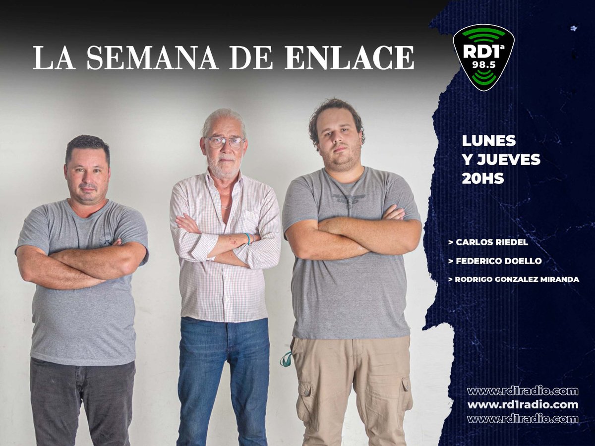 RD1radio's tweet photo. Hoy a partir de las 19.00 hs. El mejor resumen de noticias, 98.5 RD1 https://t.co/heHaPLXJLu https://t.co/QPHESOGlKF