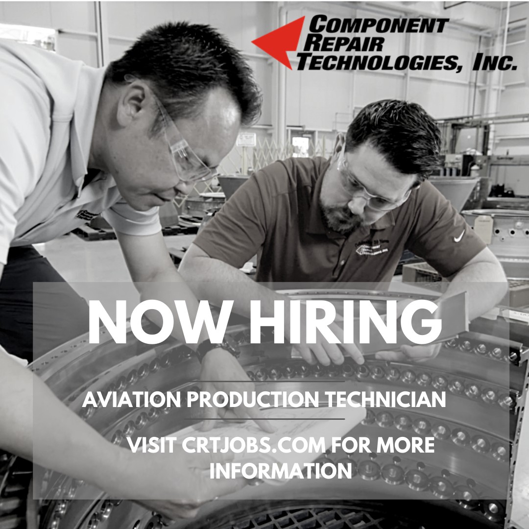 Are you ready for your career to soar? ✈️

Apply to become a part-time Aviation Production Technician today by clicking the link below ⬇️

jobs.lever.co/componentrepai…

#CRTeam #CRTJobs #AviationRepair