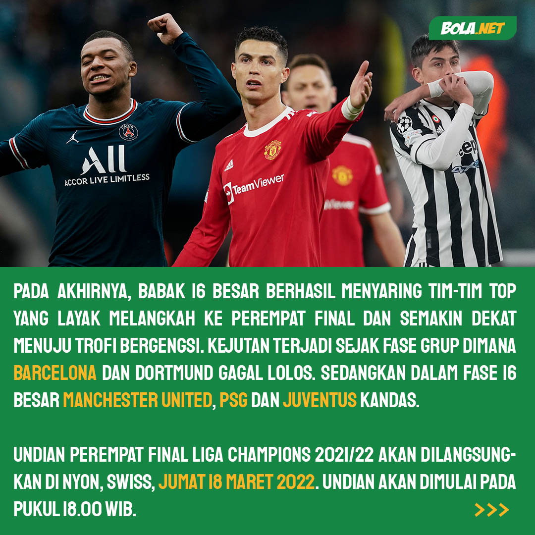 Bolanet's tweet photo. Tulis prediksi kalian untuk drawing Perempat Final Liga Champions besok! #SuaraBolaneters https://t.co/29adVagWQW