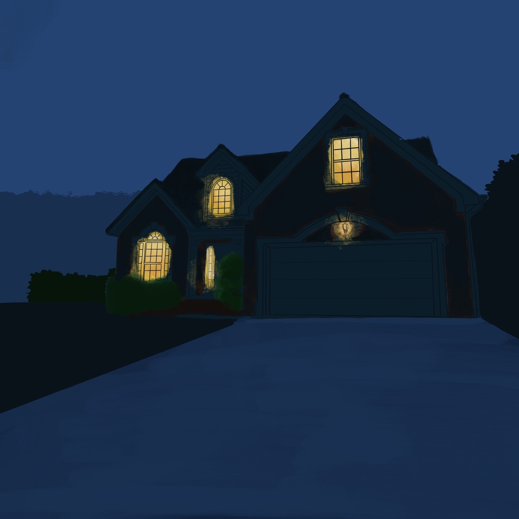 #Illustration of our home that created using #Procreate for an #adoption book for our son.