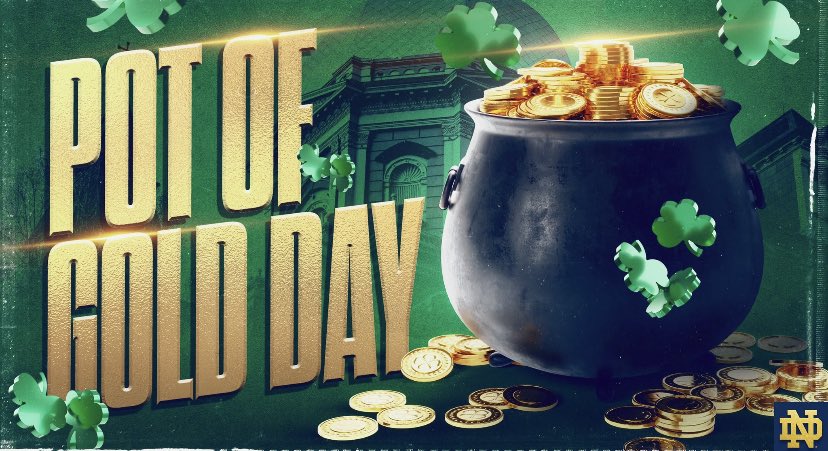 _brayofficial's tweet photo. Blessed to receive an offer from The University of Notre Dame! Happy pot of gold day!!🍀 @CoachMickens 
#GoIrish #luckoftheirish https://t.co/UI0HbYqeIe