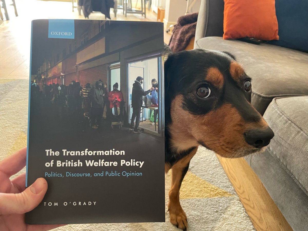 Today is publication day for 'the transformation of british welfare policy. Finn thinks you should ask your university library to get a copy (no, I don't have any shame about using my dog for marketing purposes)