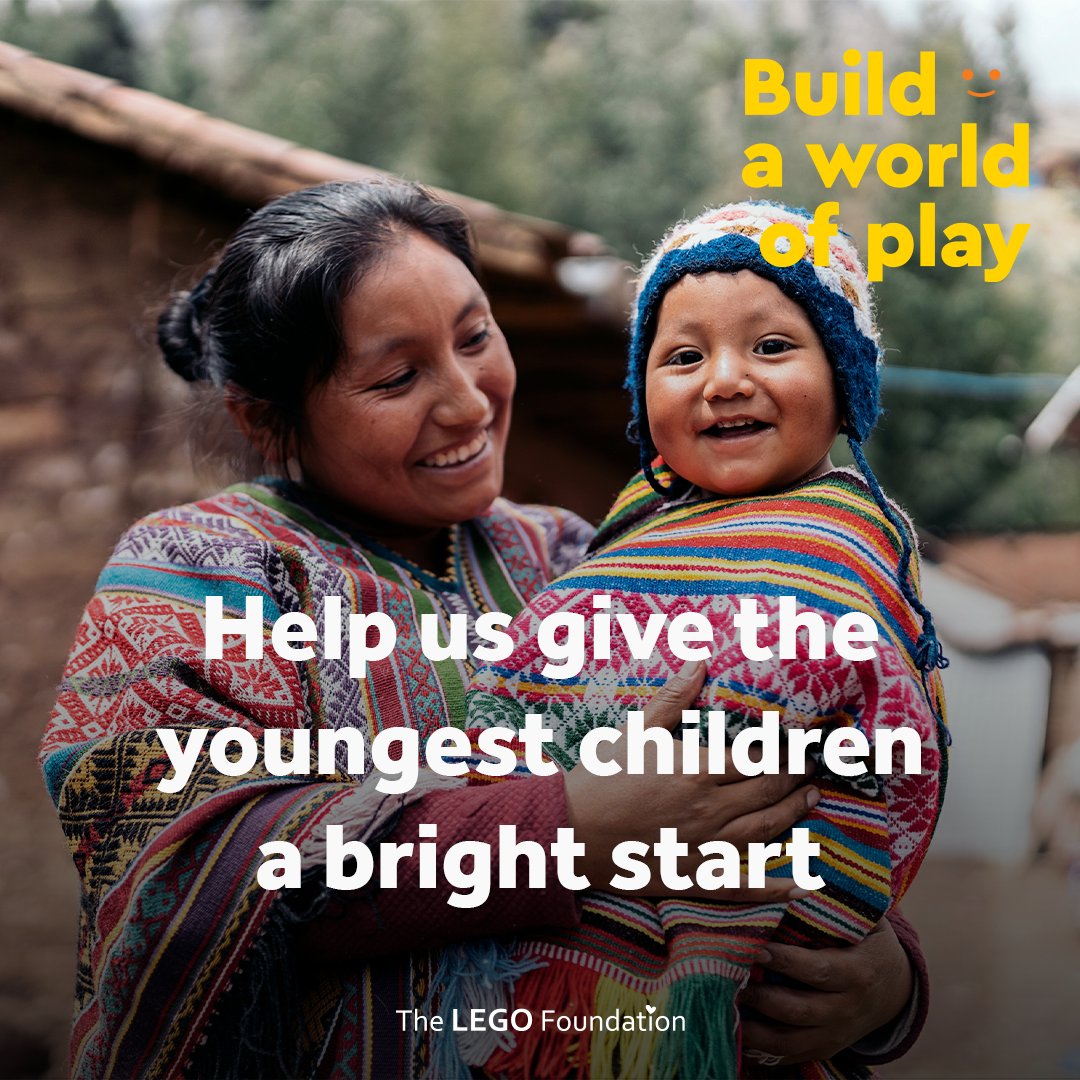 LEGOfoundation's tweet photo. Apply now! The LEGO Foundation announced the #BuildaWorldofPlay Challenge, a 900 million Danish Kroner fund for innovative solutions for holistic early childhood development. Applications invited from both big and small organisations around the world.