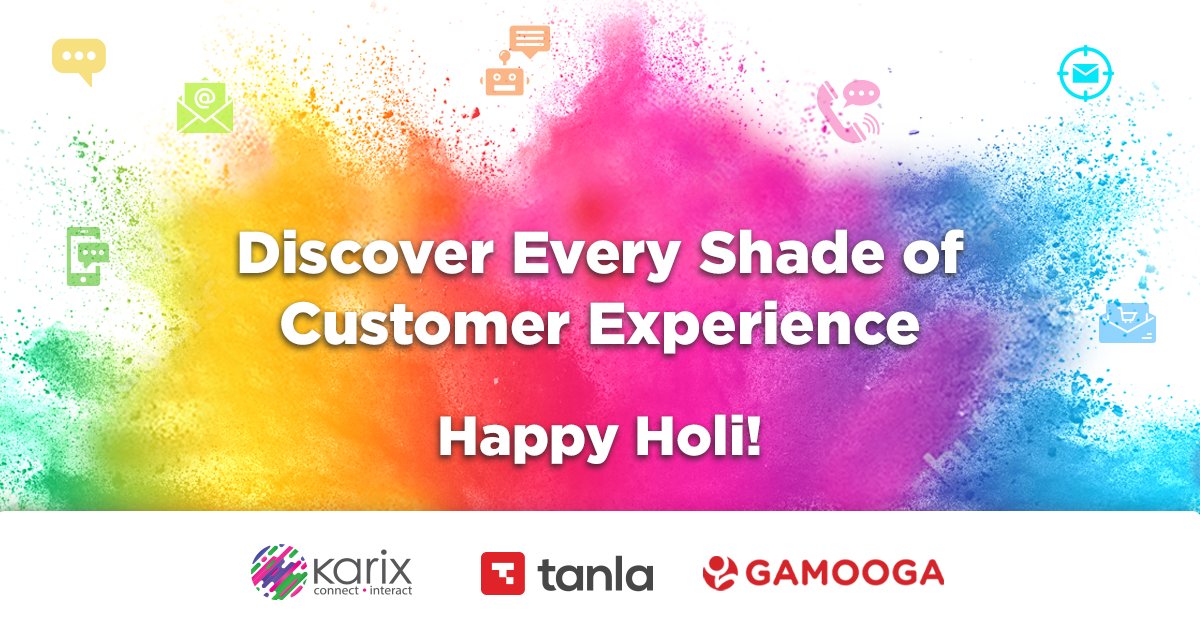 Every colour is an emotion. Every customer connected is potential. May the festival of colours bring you hues of happiness and endless possibilities. Wishing you and your loved ones a Happy Holi! #Tanla #Gamooga #Holi2022