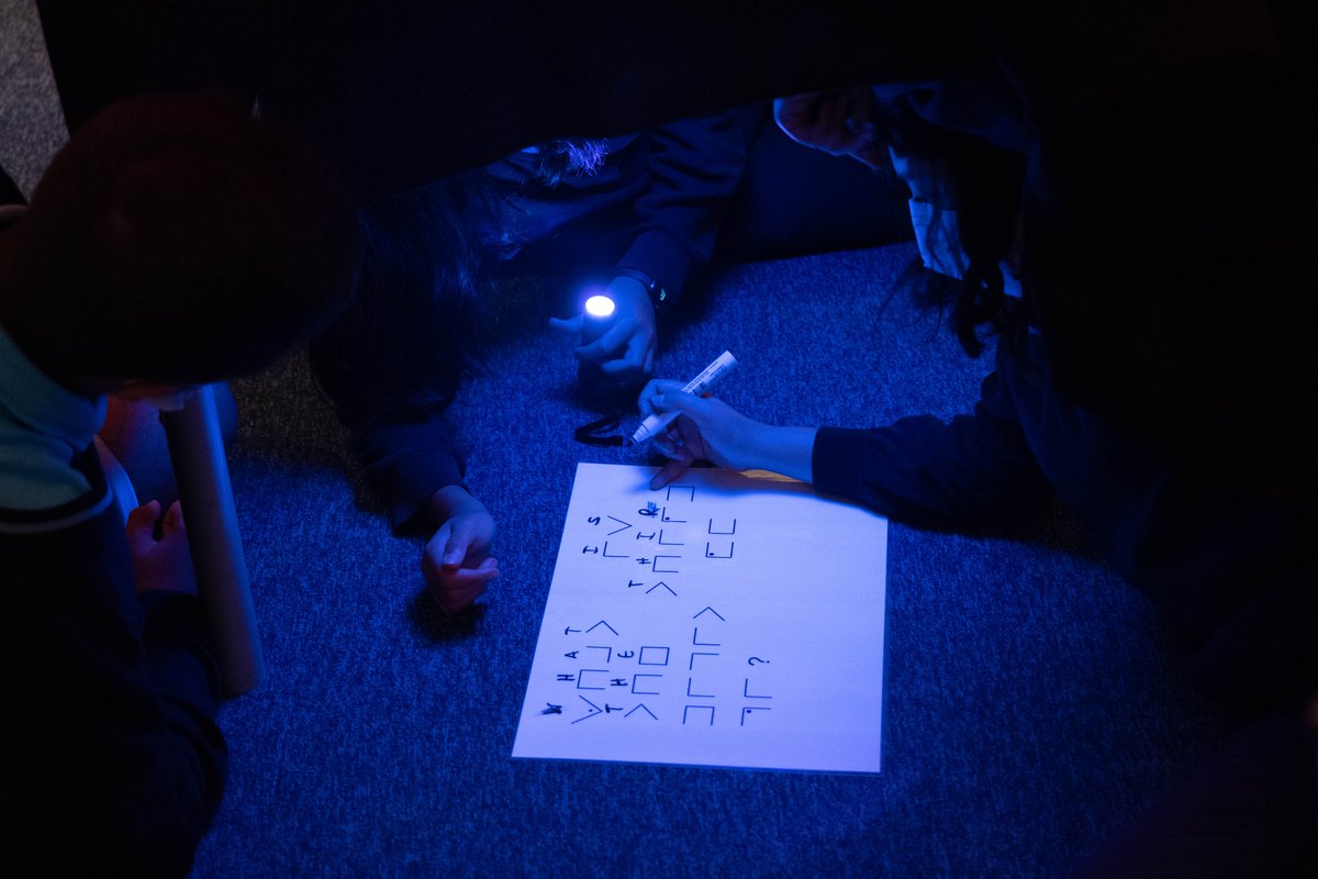 BSAKAbuDhabi's tweet photo. Unbelievable to see the Secondary Auditorium transformed into #BSAKMaths Escape Rooms and to hear screams of joy (and fear!) as the 6 House Teams battled it out in an intense race to escape first, working their way through puzzles, code breakers, riddles and hidden messages! https://t.co/usYyyI2Eri