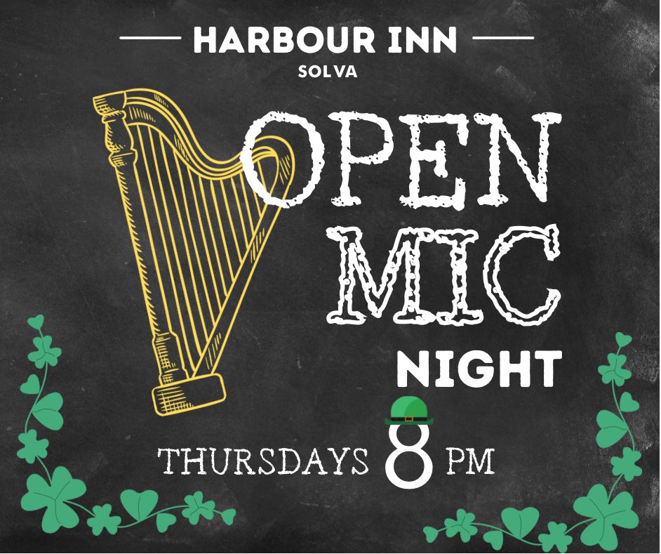 HAPPY ST PATRICK’S DAY!
Our open Mic night makes a welcome return after a little break last week! 

Come on down and give us a song, tell us a story, a joke or read a poem. Whatever you want it’s up to you! 

#stpatricksday #paddysday #wales #visitsolva #openmic #harbourinnsolva