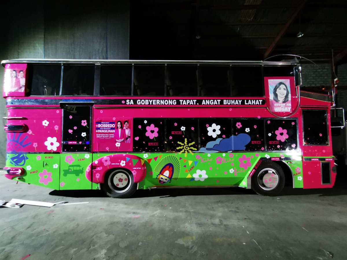 this_is_jawsh's tweet photo. Looking forward to attending the Pasig sortie this Sunday!!! We'll be going in this double-decker bus my dad designed and made 🧡💗💚 Sana makita ni VP @lenirobredo at masakyan niya🥺 https://t.co/CzLpXcvT4e