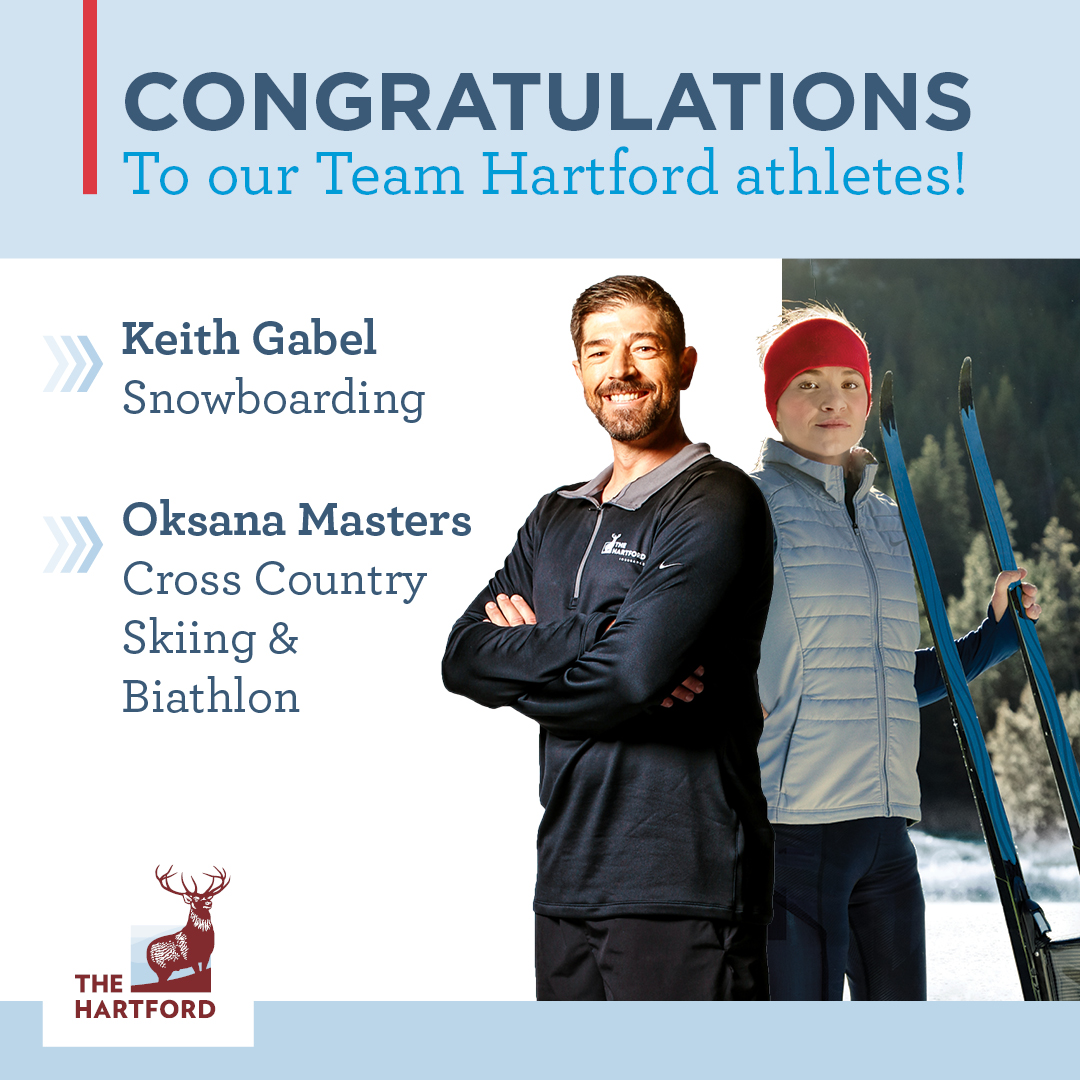 TheHartford's tweet photo. Congratulations to our Team Hartford Athletes for a job well done in Beijing! The Hartford celebrates your hard work and determination. #AbilityEquipped.
@GabelKeith - Snowboarding
@OksanaMasters โ Cross Country Skiing & Biathlon https://t.co/7NsHrkbZxn