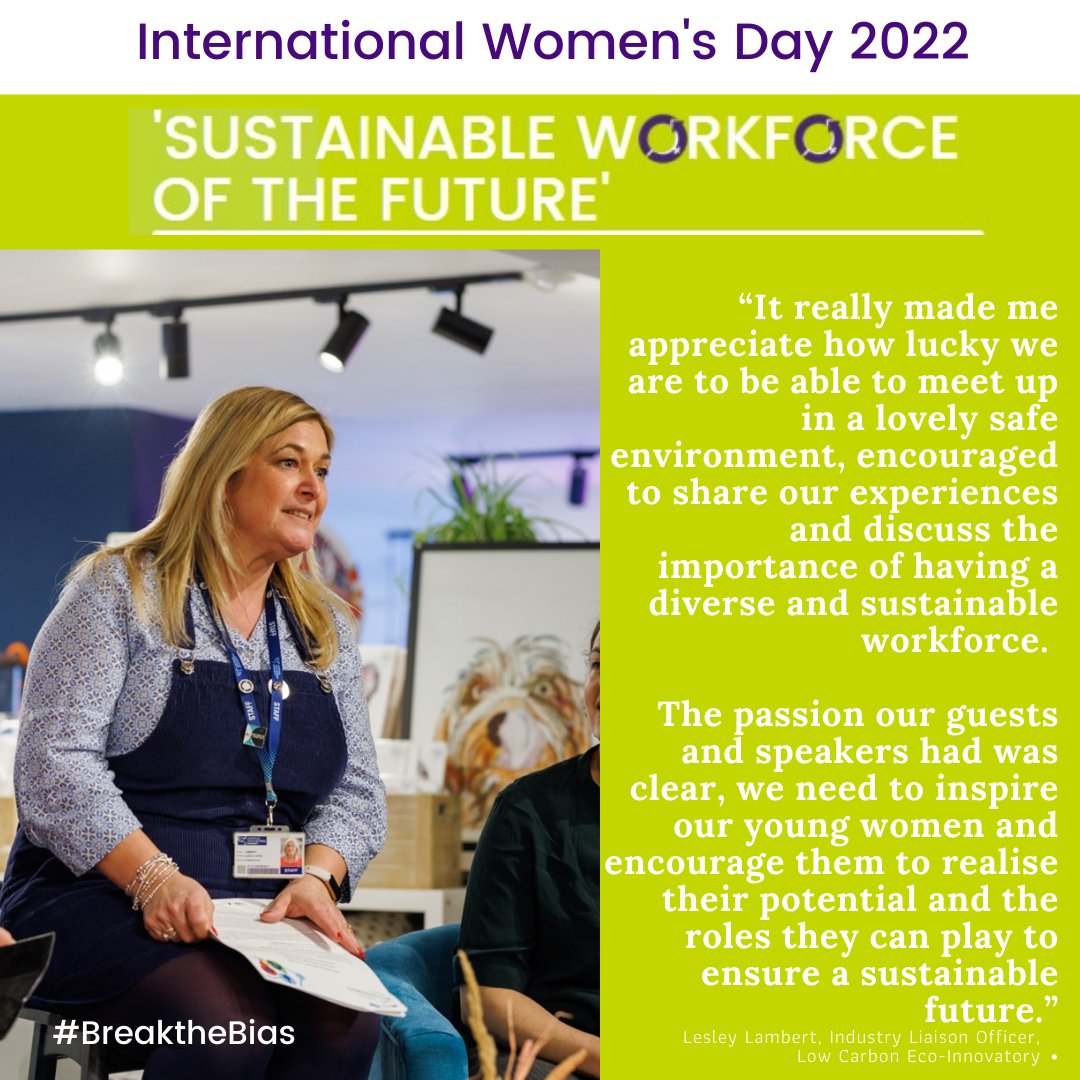 Our very own Lesley Lambert did a fantastic job facilitating the discussions at our #IWD22 event 👏Thank you Lesley! 😁 #inspireyoungwomen #sustainablefuture #sustainableworkforce