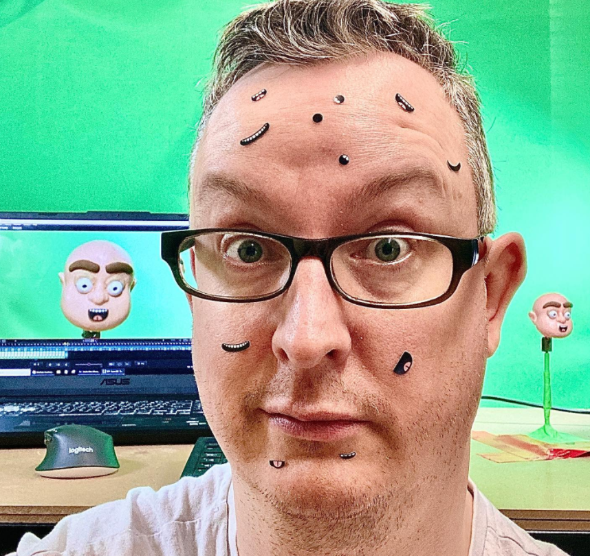 AnimationToolkt's tweet photo. We're glad Neil finally worked out how to use our lip decals! 💋 #AardmanAcademy #Aardman #StopmotionCourse @NWAnimations @aardman https://t.co/U8zexbm8H9